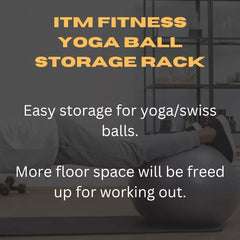 Yoga Ball Storage Rack Vertical | Heavy-Duty Space-Saving Stability Ball Holder for Gym & Home