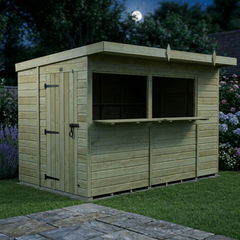 10ft x 6ft Premium Timber Bar Shed – The Ultimate Garden Entertaining Space