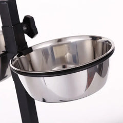 Adjustable Elevated Dog Bowls – Double Stainless Steel Feeder with 4 Height Options