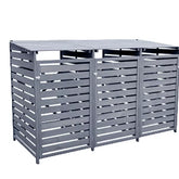 Wheelie Bin Storage – 3 Bay - Grey