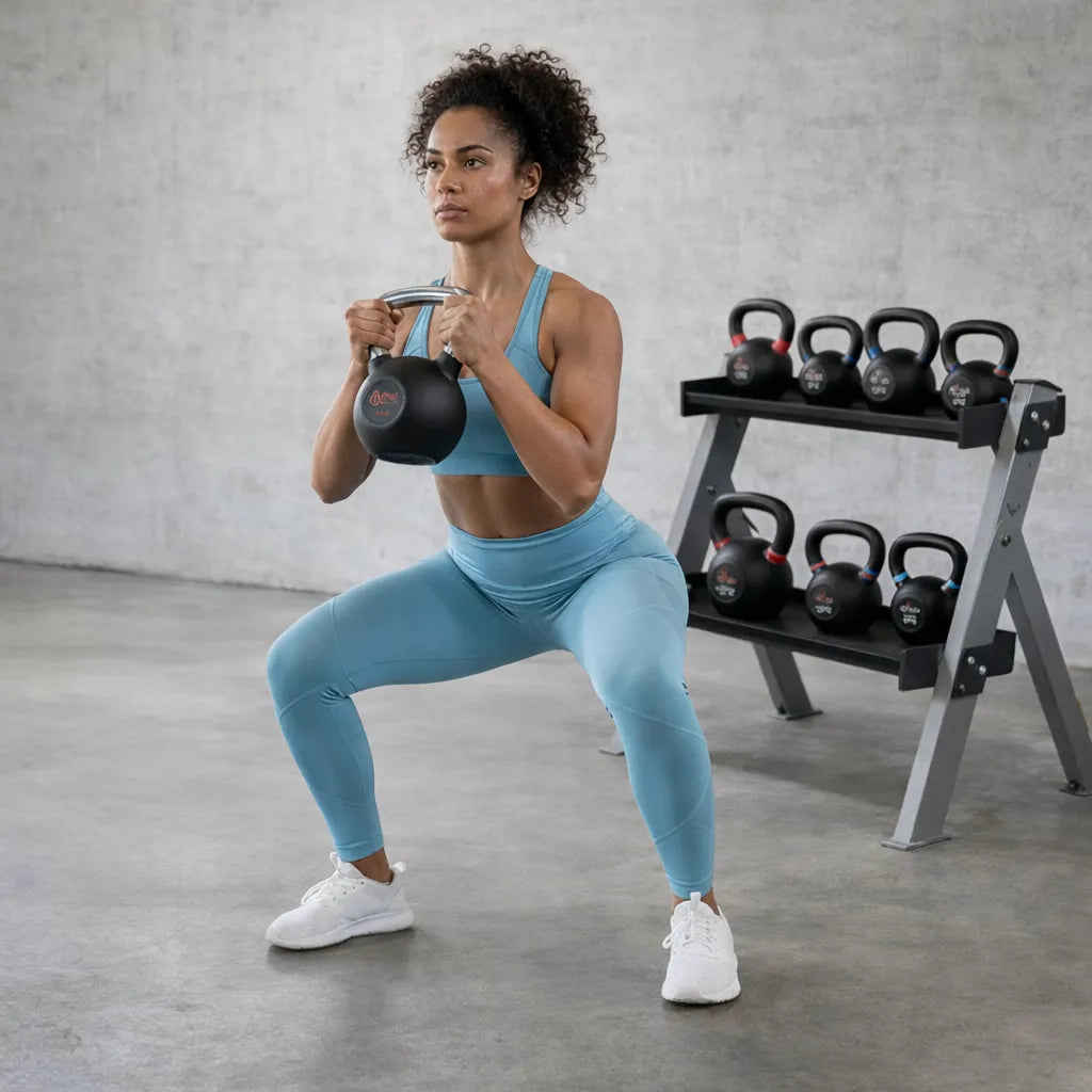 Dual Dumbbell and Kettlebell Rack