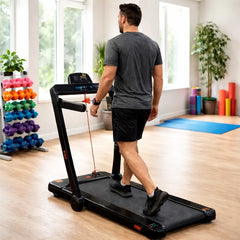 T-23 Space Saver Folding Dual – Mode Treadmill and Walking Pad – Remote Control - 2HP Motor