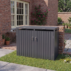 Wheelie Bin Shelter Premium - 2 Bay - Grey