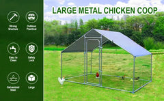 Hen Run With a Free Cover - 3M x 2M x 2M (10ft x 6.6ft x 6.6ft) -  Galvanised Heavy Duty Bars 32MM - Largest Bars In Ireland.