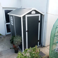 Plastic Outdoor Storage Shed – 6'4" x 4'5" - Solid Utility Shed for Garden and Tools