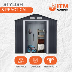 6x4FT Metal Garden Shed – Compact Durable Outdoor Storage