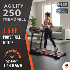 Agility 250 Treadmill | Includes 2 - Year Warranty | 4 Incline Levels