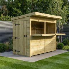8ft x 4ft Premium Timber Bar Shed – Compact Garden Entertainment