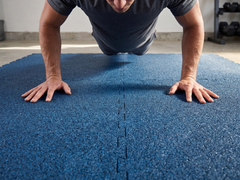 Floor Tiles/Gym Flooring (Pack of 4) -  Size: 100x100x2.5cm - Blue