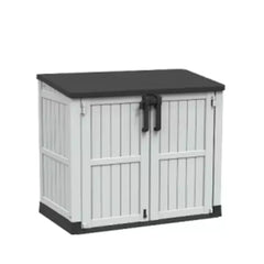 Plastic Outdoor Storage Box 880L – Black And Ashen ( 127 x 73 x 110cm )