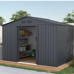 Metal Garden Shed – 6'5" x 9'1" -  Weatherproof Secure Durable Outdoor Storage