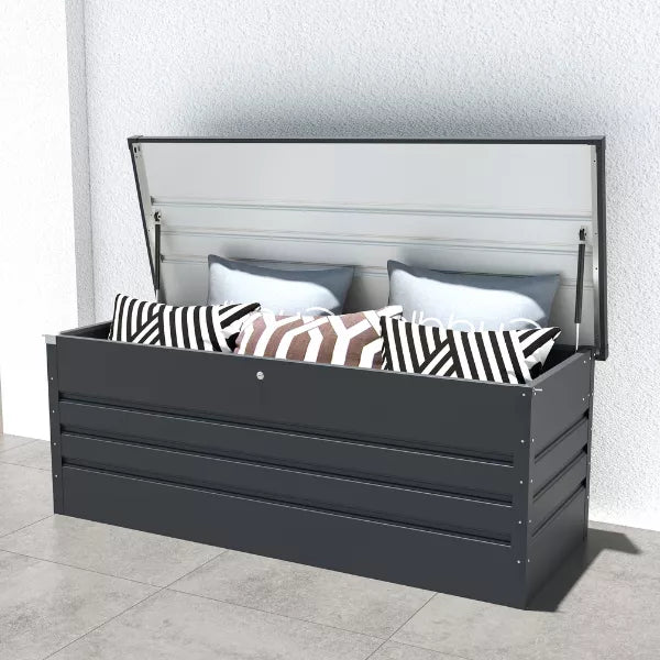 Metal Garden Storage Box 600L – Waterproof, Durable & Versatile Outdoor Storage (165 x 69 x 62cm)