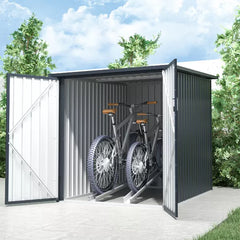 2 Bike Storage Shed – Secure Weatherproof Bicycle Shed for Outdoor Use (189cm x 128cm)