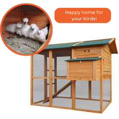 Chicken Cooplex Apartment Chicken Coop – 8-10 Birds - Natural Wood