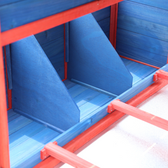 Chicken Shack Chicken Coop - 6-8 Birds – Red and Blue