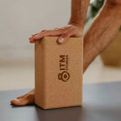 Eco-Friendly Cork Yoga Brick (3x6x9 in) | Firm, Natural Support Block for Stability & Alignment