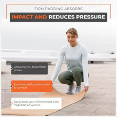 Eco-Friendly Cork Yoga Mat (183cm) | Anti-Bacterial & Non-Slip for Hot Yoga