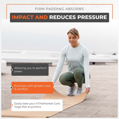 Eco-Friendly Cork Yoga Mat (183cm) | Anti-Bacterial & Non-Slip for Hot Yoga