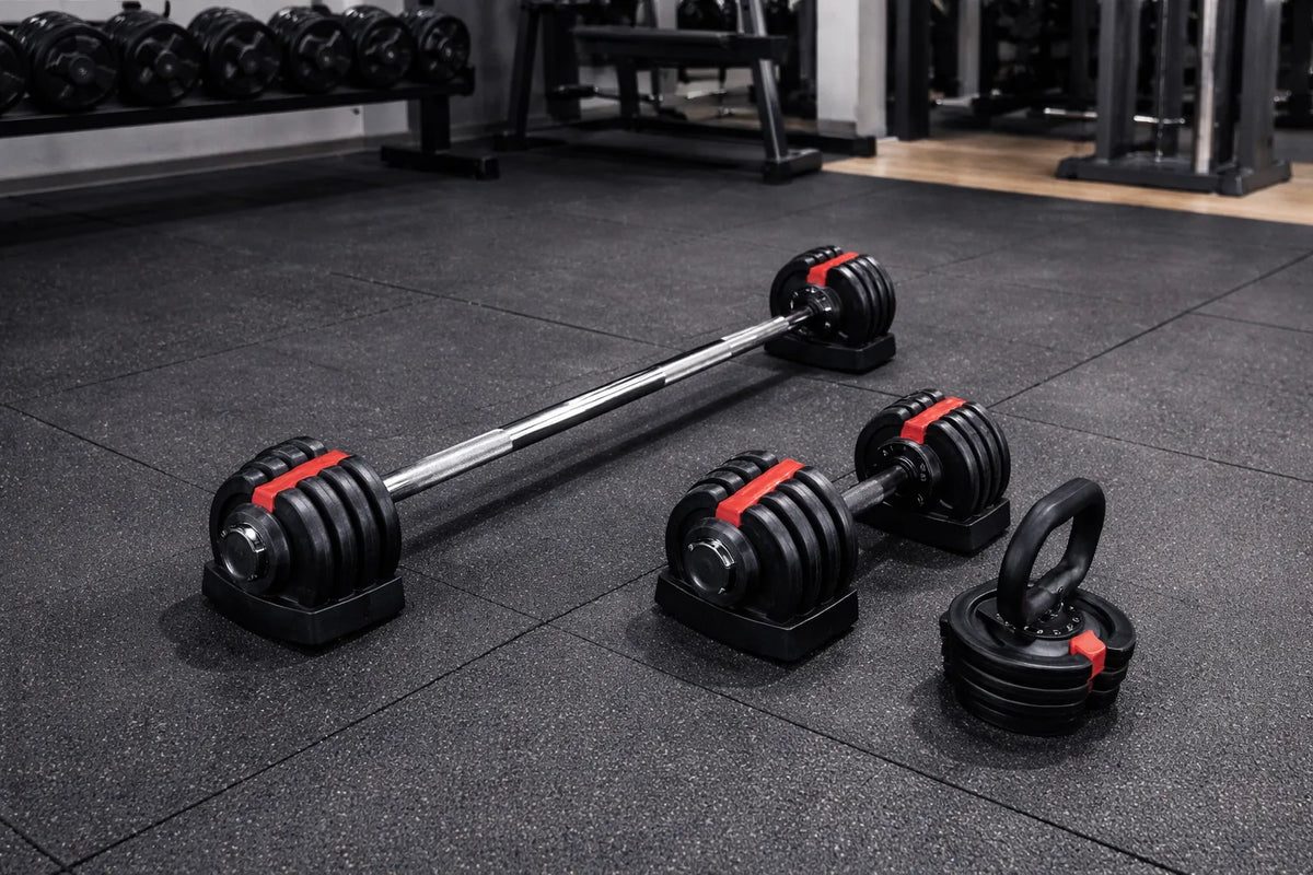Dumbbell Set – 3-in-1 Barbell, Dumbbell & Kettlebell Save Space