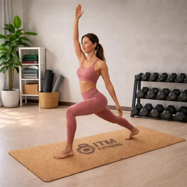 Eco-Friendly Cork Yoga Mat (183cm) | Anti-Bacterial & Non-Slip for Hot Yoga