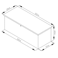 Metal Garden Storage Box 600L – Waterproof, Durable & Versatile Outdoor Storage (165 x 69 x 62cm)