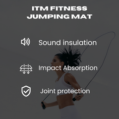 Jumping Mat - Blue - Plyometric Mat (140x60cm) | Cushioned, Non-Slip Fitness Floor Protector