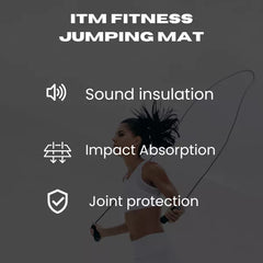 Jumping Mat - Blue - Plyometric Mat (140x60cm) | Cushioned, Non-Slip Fitness Floor Protector