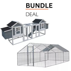 BUNDLE: Ladies' Quarters Chicken Coop + 6x3m Hen Run - Save 5%