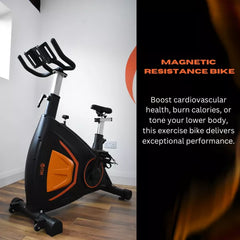 Magnetic Exercise Bike - With Monitor | Silent & Compact Home Fitness Cycling Trainer