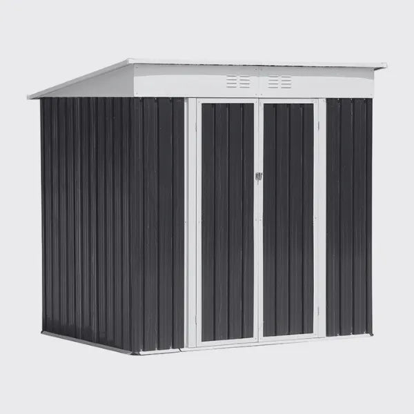 Metal Shed 5x3FT Slanted Roof - Durable Outdoor Storage Solution
