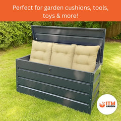 Metal Storage Box 429L – Waterproof, Durable & Versatile Indoor/ Outdoor Storage ( 132 x 61 x 62cm )