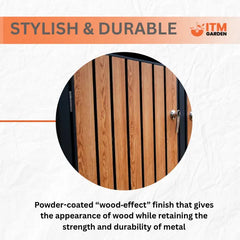 Wheelie Bin Shelter Premium - 2 Bay - Wood Effect Slats