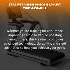 N-101 Commercial SMART Treadmill - 5HP Motor, Watch Netflix and More on a 21.5" Screen, PRO Suspension, Wide Belt