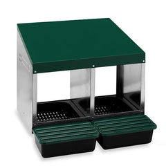 Premium 2-Compartment Chicken Nesting Box | Plastic Floor Laying Nest