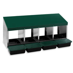 Premium 4-Compartment Chicken Nesting Box | Plastic Floor Laying Nest