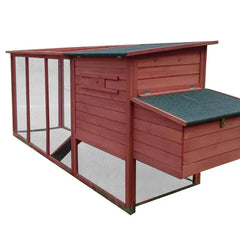 Pentland Chicken Coop Extra Long Run – 4-6 Birds - Natural Wood - Return Unused - One Perspex Window Missing