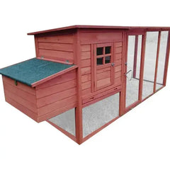 Pentland Chicken Coop Extra Long Run – 4-6 Birds - Natural Wood - Return Unused - One Perspex Window Missing