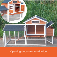 Poultry Palace Chicken Coop – 7-10 Birds -RED -  Return - Slight Damage