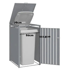 Wheelie Bin Shelter Premium - 4 Bay - Wood Effect Slats