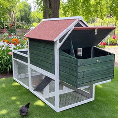 Princess Laya Chicken Coop - 6-8 Birds - Green