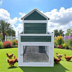 Princess Laya Chicken Coop - 6-8 Birds - Green