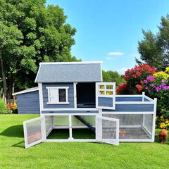 Princess Laya Chicken Coop - 6-8 Birds - Grey