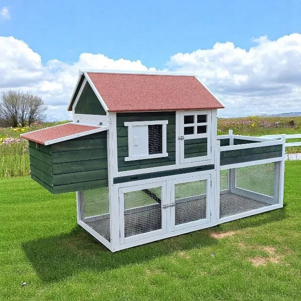 Princess Laya Chicken Coop - 6-8 Birds - Green