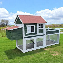 Princess Laya Chicken Coop - 6-8 Birds - Green
