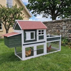 Princess Laya Chicken Coop - 6-8 Birds - Green