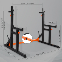 Adjustable Barbell Rack Heavy Duty