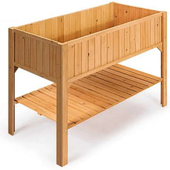 Raised Bed with Shelf - 120 x 54 x 90cm