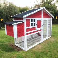 Eggs-R-Us Chicken Coop (Red) | Ideal for 4-6 Hens