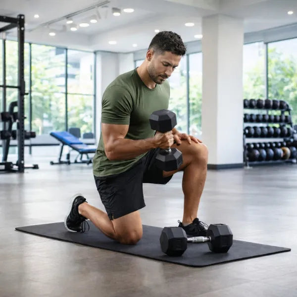 Rubber Hex Dumbbell