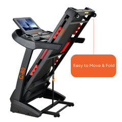 C-80 SMART Folding Treadmill with Incline, Oil Pressure Suspension, 16" Touchscreen with Netflix